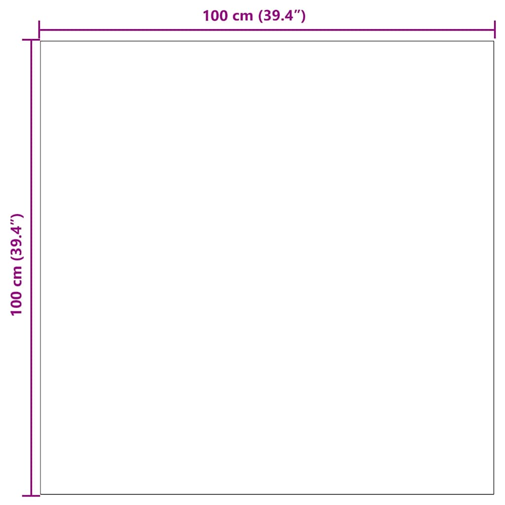 vidaXL Δερμάτινο Χαλί Ανοιχτό γκρι 100 x 100 cm ύφασμα