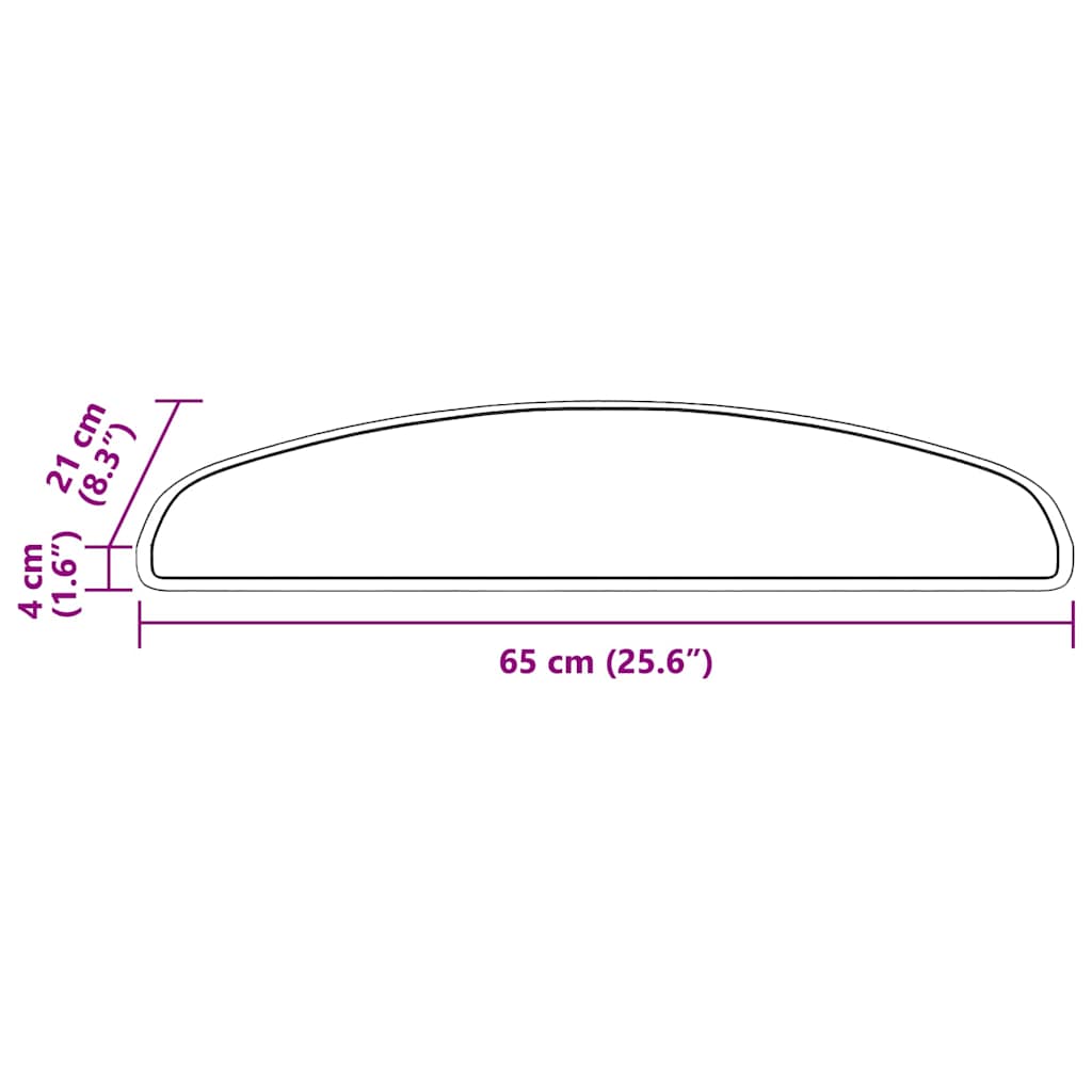 vidaXL Αυτοκόλλητα Ματ Σκαλοπατιών 15 pcs Καφέ 65 x 21 x 4 cm