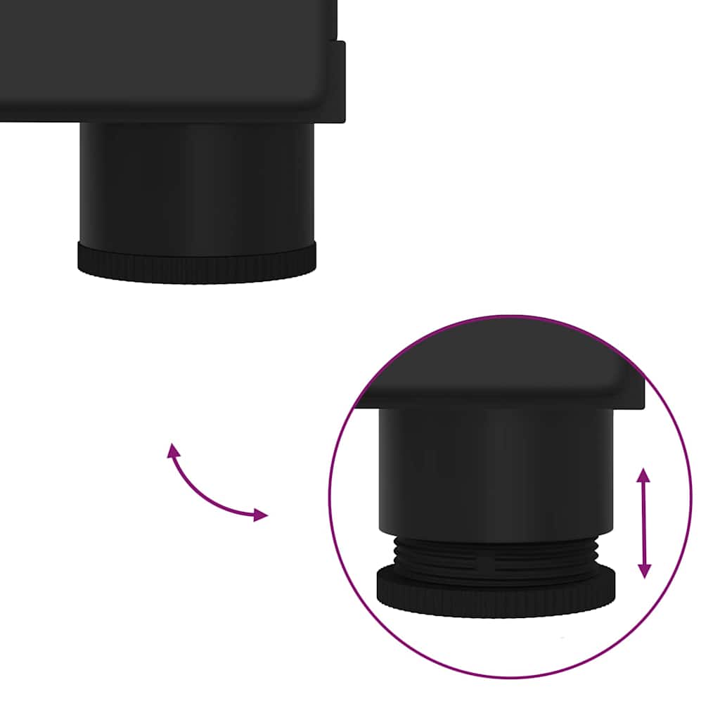 vidaXL Σετ Επίπλων Μπάνιου Επιτοίχιο 2 pcs Μαύρο 61 x 35 x 64 εκ.