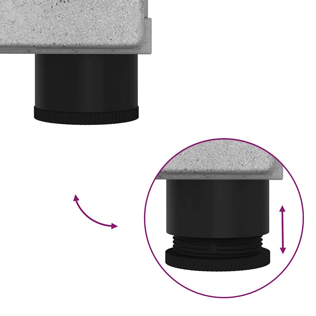 vidaXL Σετ Επίπλων Μπάνιου 2 pcs Γκρι σκυροδέματος 61 x 35 x 64 εκ.