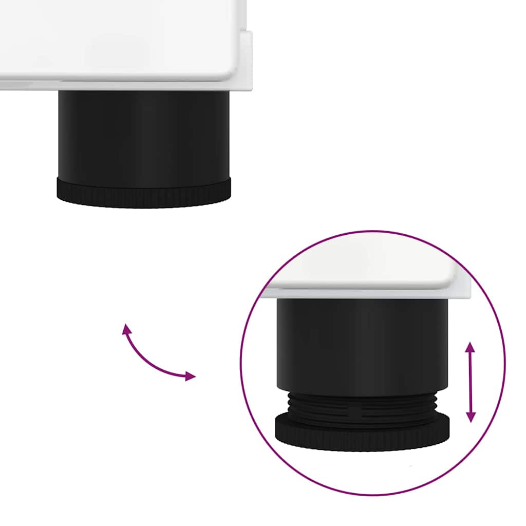 vidaXL Σετ Επίπλων Μπάνιου 2 pcs Γυαλιστερό λευκό 61 x 35 x 64 εκ.