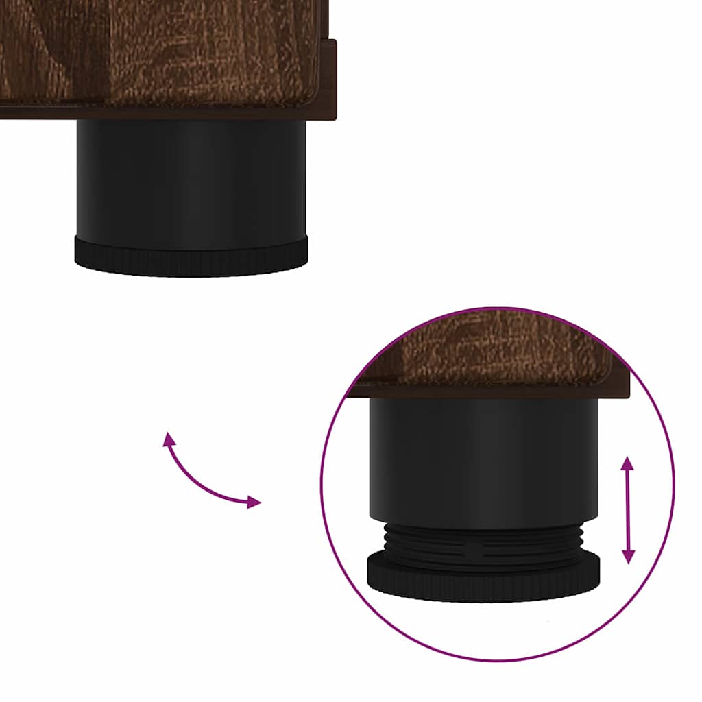 vidaXL Σετ Επίπλων Μπάνιου Επιτοίχιο 2 pcs Καφέ δρυς 61 x 35 x 64 εκ.