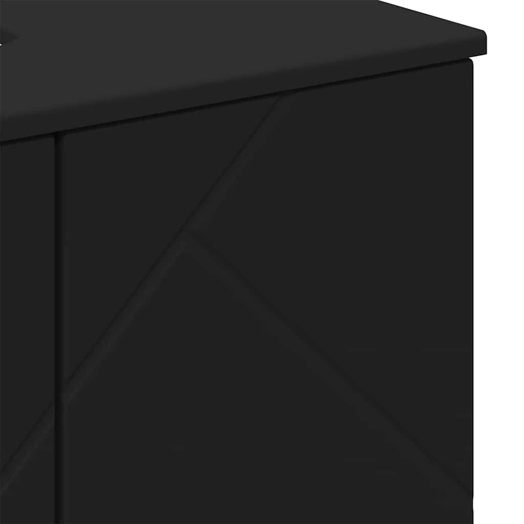 vidaXL Σετ Επίπλων Μπάνιου 3 τμχ. Μαύρο 61 x 35 x 64 εκ.