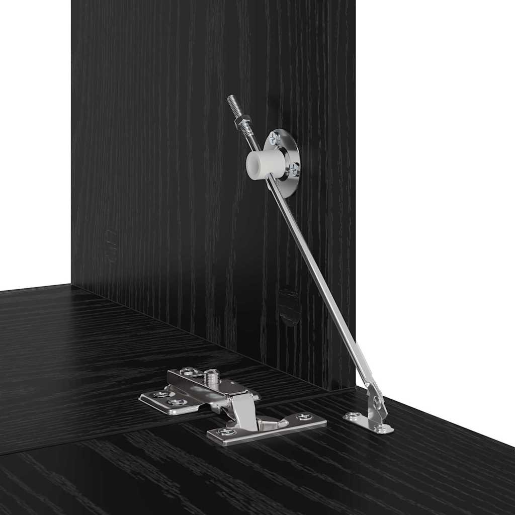 vidaXL Τηλεοπτική Κάβα Τοίχου 4 pcs Μαύρη Οξυά Small 80 x 30 x 30.5 εκ