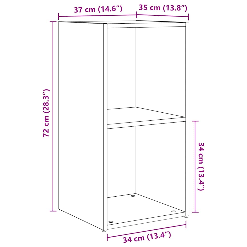 vidaXL Σετ επίπλου τηλεόρασης 2 pcs Μαύρη Οξυά 37 x 35 x 72 εκ.