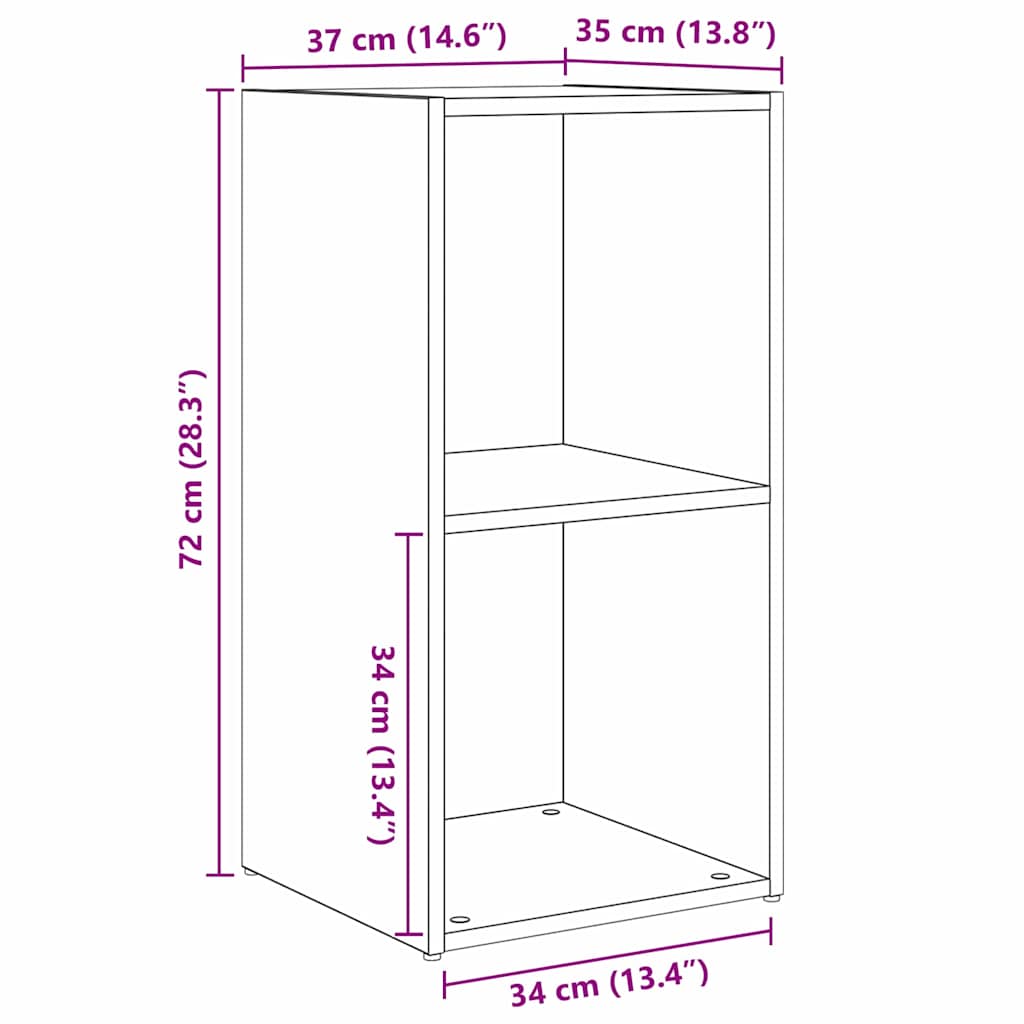 vidaXL Σετ επίπλου τηλεόρασης 2 pcs Παλιό ξύλο 72 x 35 x 36.5 cm