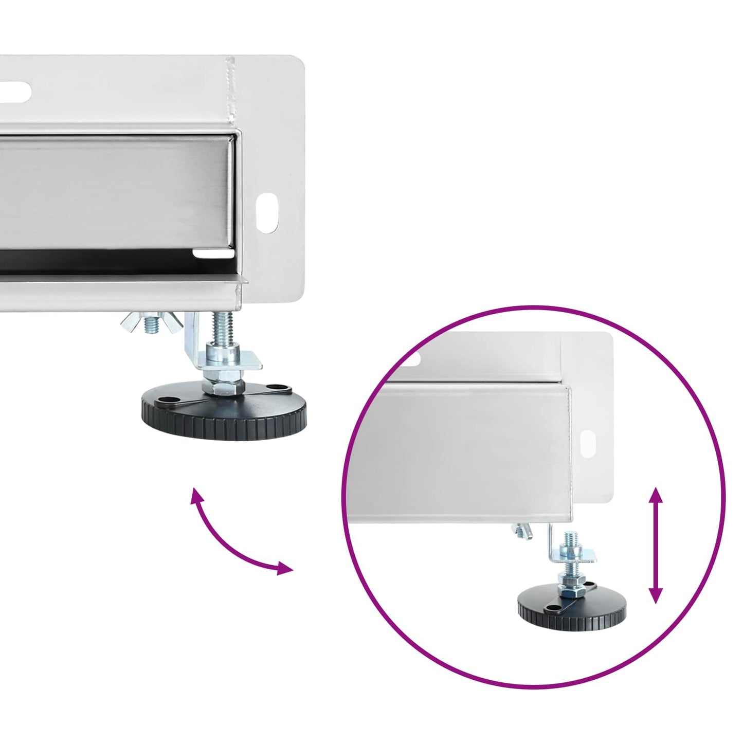 vidaXL Αποχέτευση Ντους Τοίχου Ασημί 80 cm Ανοξείδωτο Ατσάλι 304