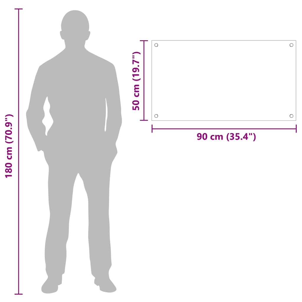 vidaXL Πίσω Πάνελ Κουζίνας Λευκό 90 x 50 cm σκληρυμένο γυαλί