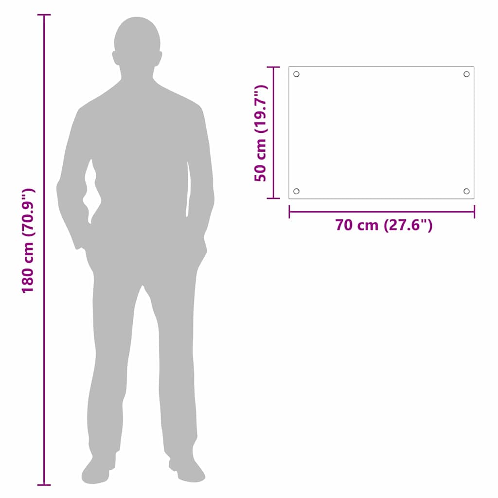 vidaXL Πλάτη κουζίνας Διαφανές 70 x 50 cm σκληρυμένο γυαλί
