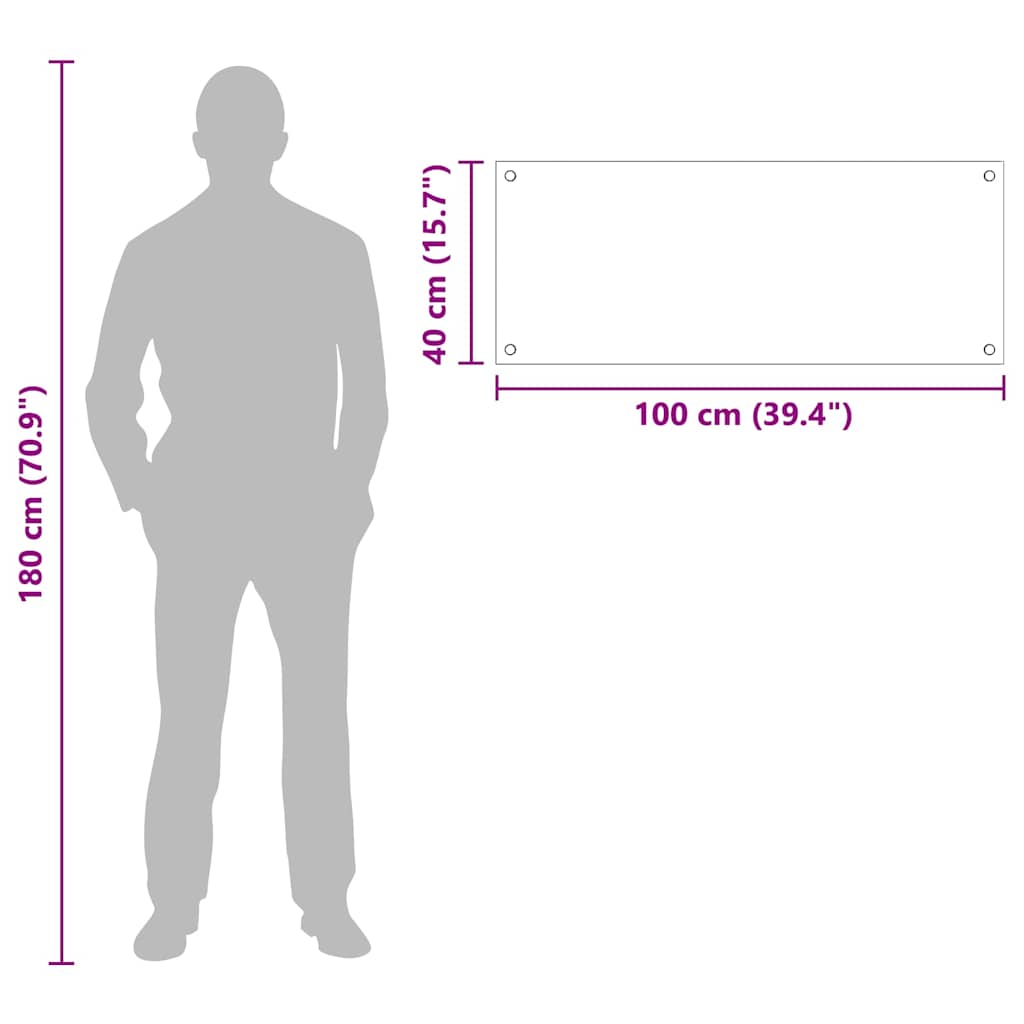 vidaXL Πλάτη κουζίνας Μαύρο 100 x 40 cm σκληρυμένο γυαλί