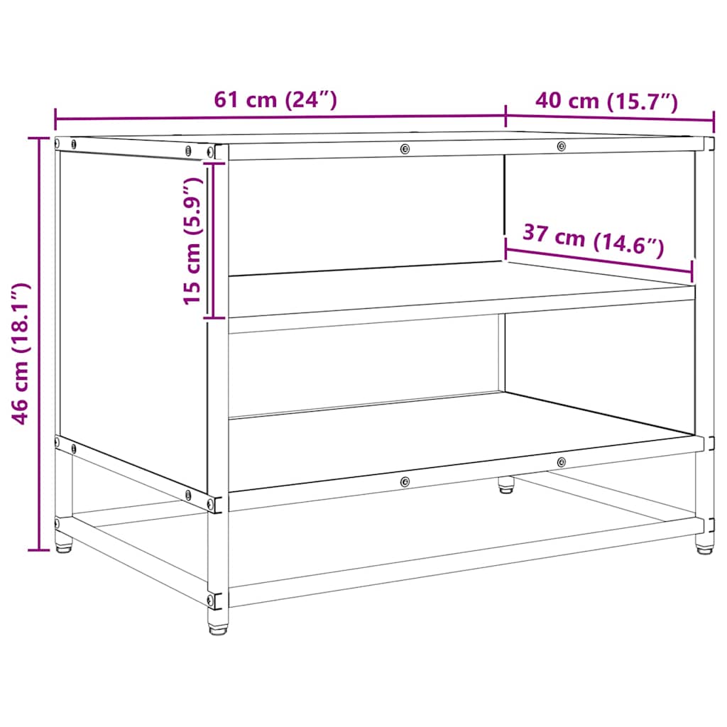 vidaXL Μονάδες TV 61 x 40 x 46 εκ Artisan Oak Επεξεργασμένο ξύλο