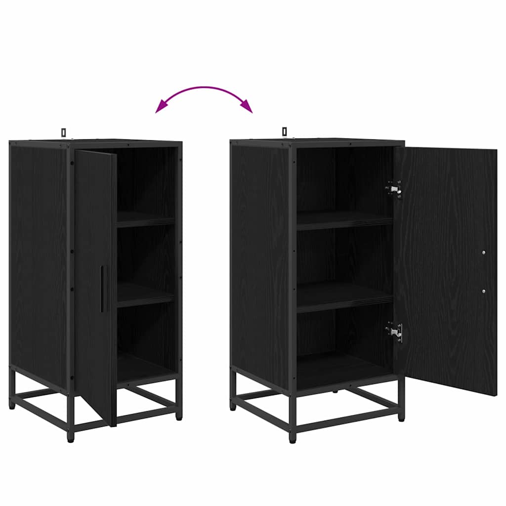 vidaXL Πλαϊνό γραφείο Μαύρη δρυς 35 x 35.5 x 76 εκ Επεξεργασμένο ξύλο