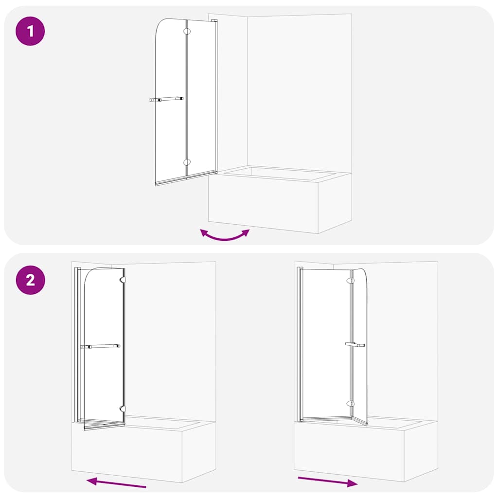 vidaXL Καλυμμα Ντους Μαύρο 120 x 140 cm ESG Γυαλί και Αλουμίνιο