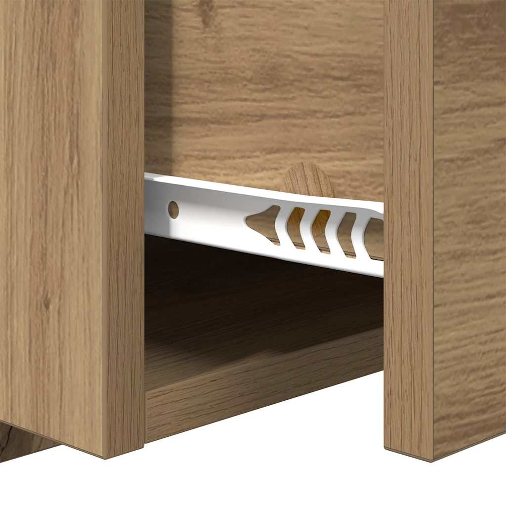 vidaXL Κομοδίνο 2 τμχ. Artisan Oak 50 x 32,5 x 80 εκ.