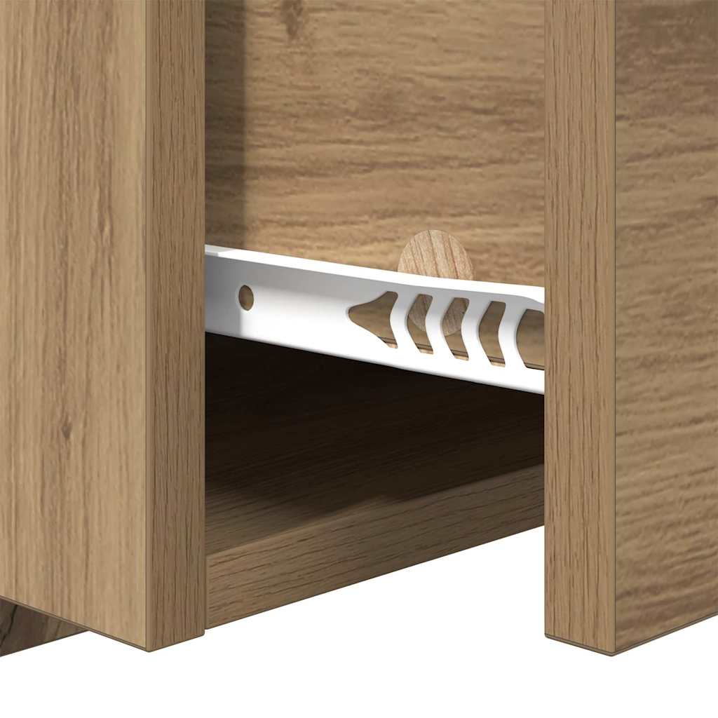 vidaXL Τοίχου κομοδίνο 2 τμχ. Artisan Oak 48,5 x 32,5 x 80 εκ