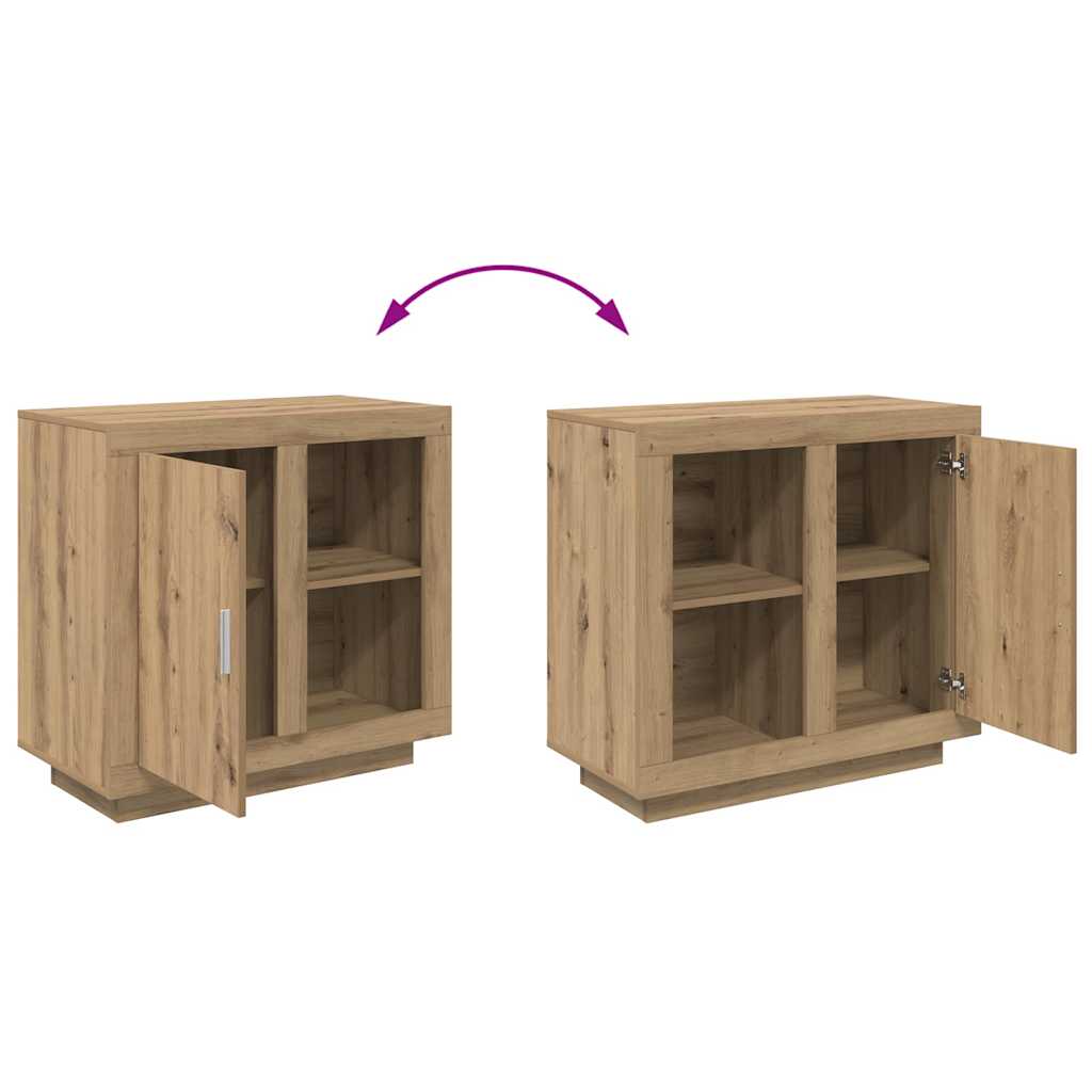 vidaXL Πλαϊνό γραφείο Artisan Oak 80 x 40 x 75 εκ. Επεξεργασμένο ξύλο