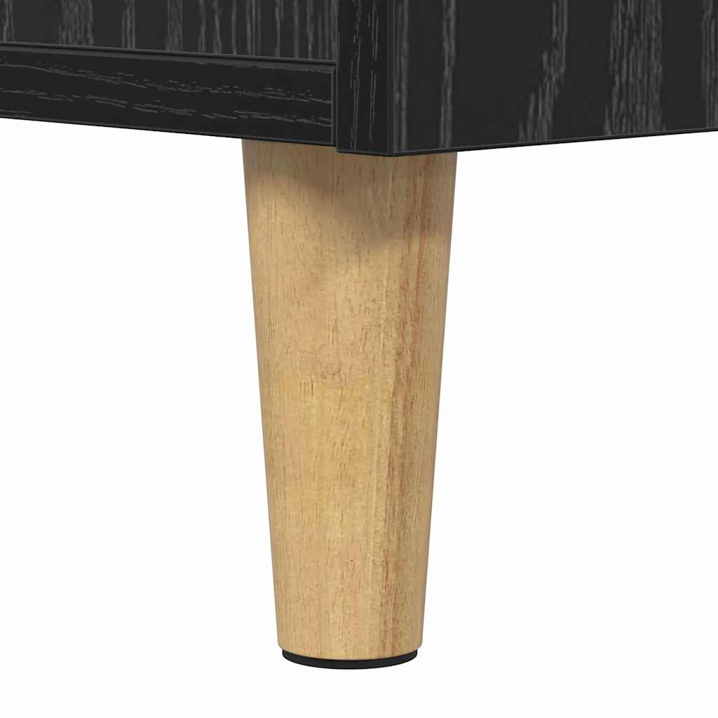 vidaXL Πλαϊνό γραφείο Μαύρη Οξυά 34,5 x 34 x 90 εκ. Επεξεργασμένο ξύλο