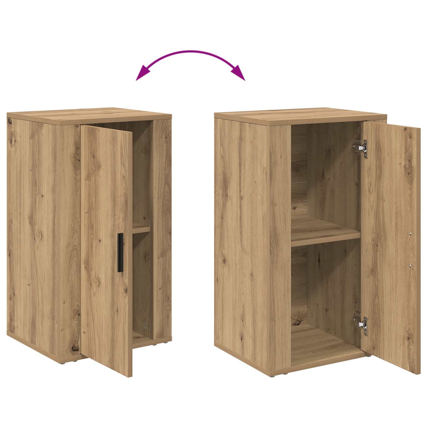 vidaXL Πλαϊνό γραφείο Artisan Oak 40 x 33 x 70 εκ. Επεξεργασμένο ξύλο