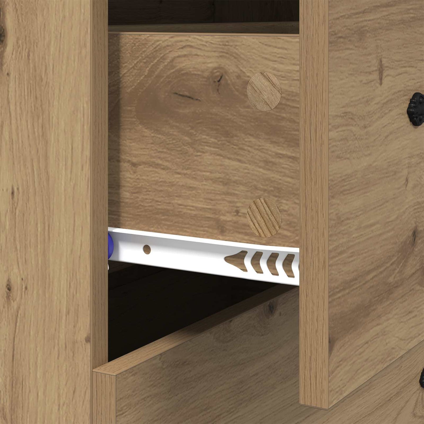 vidaXL Πλαϊνό γραφείο με συρτάρι Artisan Oak 69,5 x 34 x 90 εκ.