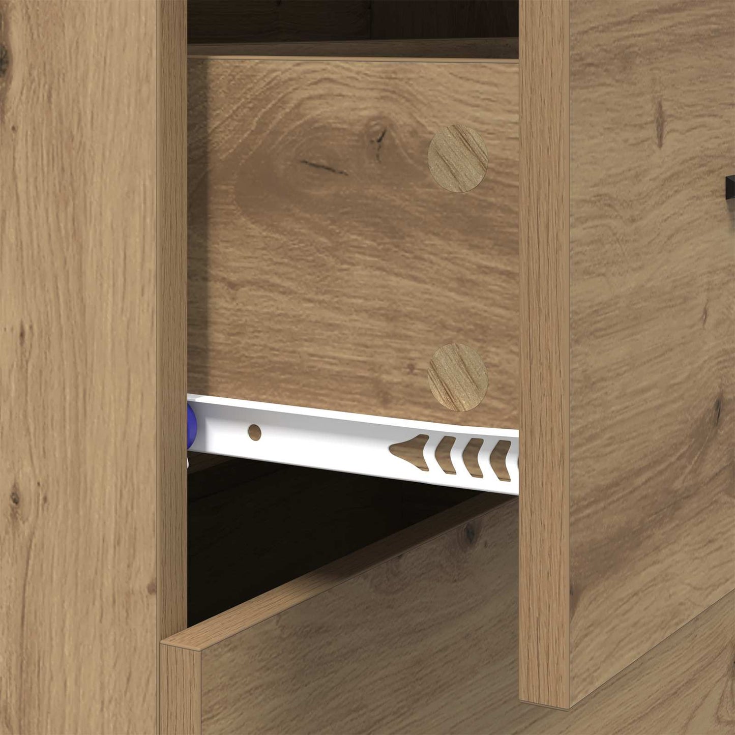 vidaXL Πλαϊνό γραφείο με συρτάρι Artisan Oak 69,5 x 34 x 90 εκ.