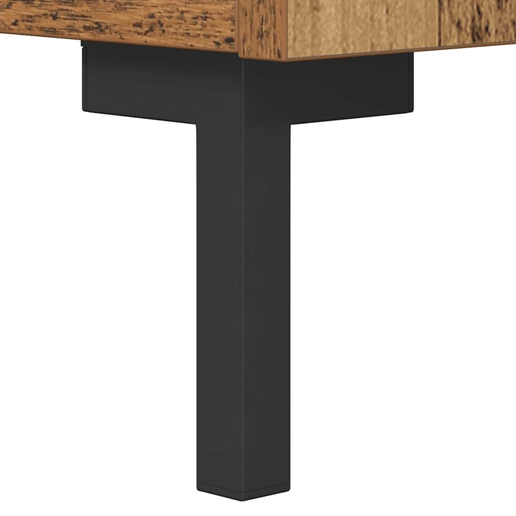 vidaXL Πλαϊνό γραφείο Παλιό ξύλο 34,5 x 34 x 90 εκ. Επεξεργασμένο ξύλο