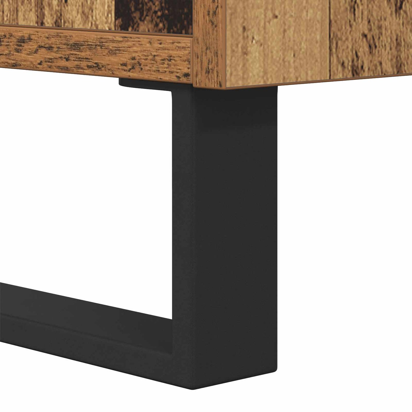 vidaXL Πλαϊνό γραφείο με συρτάρι Παλιό Ξύλο 34,5 x 34 x 90 εκ.