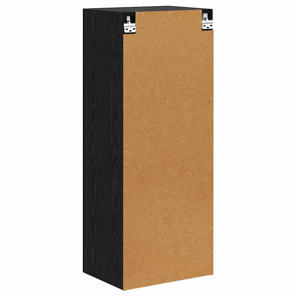 vidaXL Ντουλάπι Τηλεόρασης Τοίχου Μαύρη Οξυά 40,5 x 30 x 102 εκ.