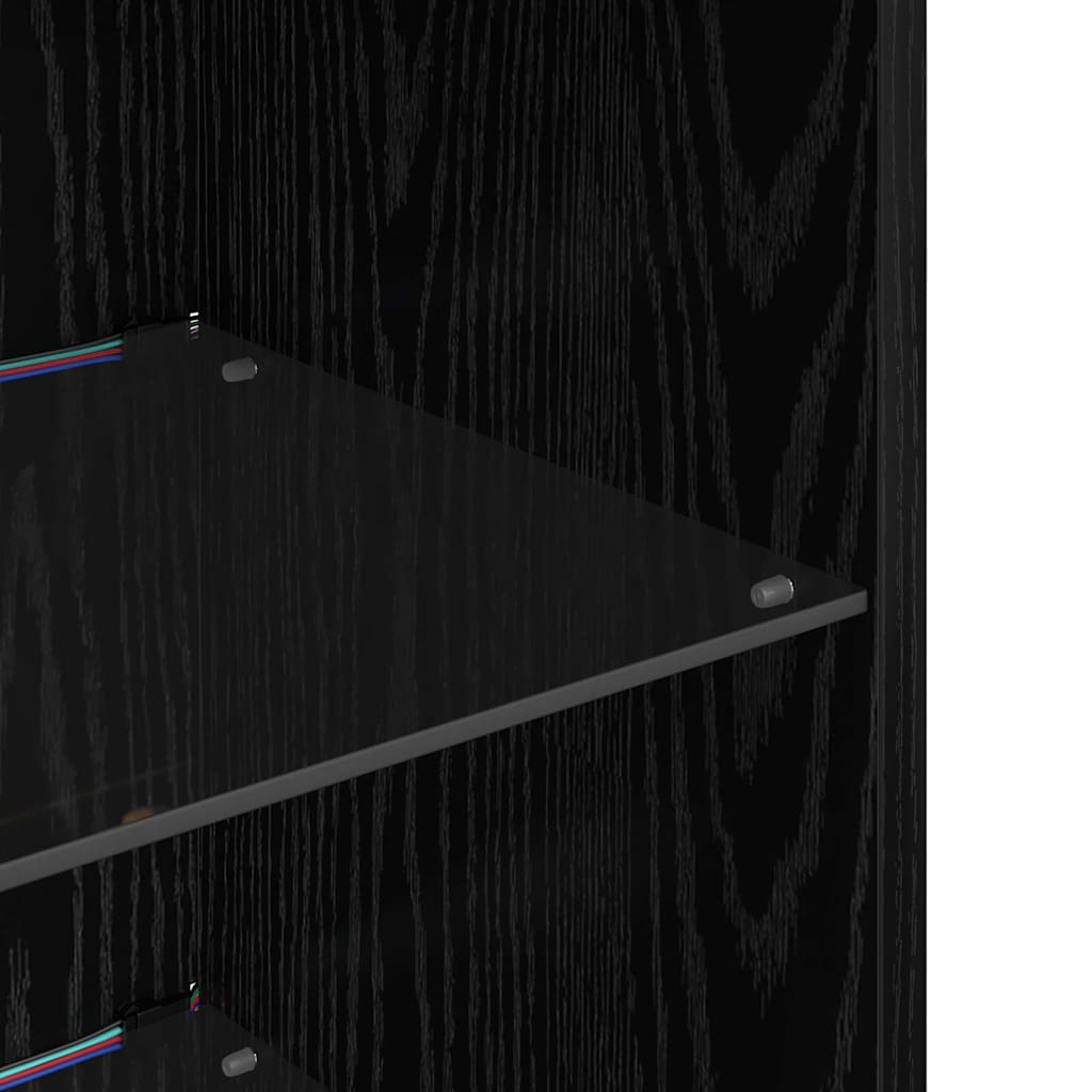 vidaXL Τοίχου ντουλάπες τηλεόρασης 2 pcs Μαύρη Οξυά 30,5 x 30 x 90 cm