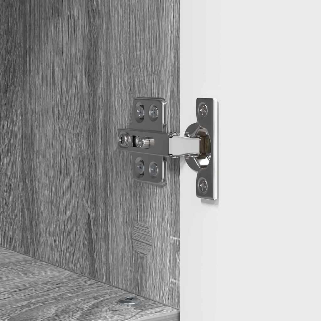 vidaXL Ντουλάπι Μπάνιου με αποθήκευση Γκρίζο Σονομα 30 x 35 x 95 εκ