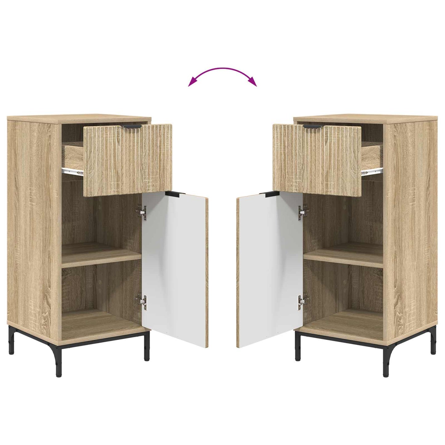 vidaXL Ντουλάπι Μπάνιου Δρύς Sonoma 39,5 x 36 x 88 εκ