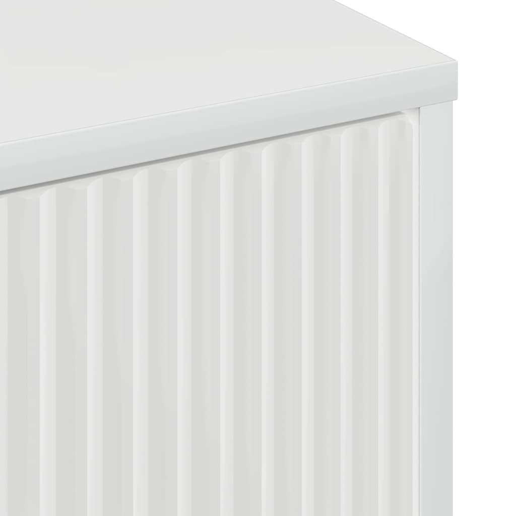 vidaXL Πλαϊνό γραφείο Υψηλής γυαλάδας λευκό 69,5 x 33 x 82 εκ.