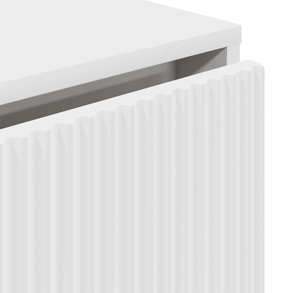 vidaXL Πλαϊνό γραφείο Λευκό 79.5 x 33 x 82 εκ Επεξεργασμένο ξύλο