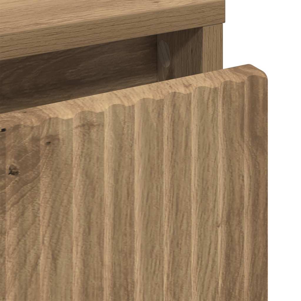 vidaXL Κομοδίνο artisan δρυς 63.5 x 36 x 61 εκ Επεξεργασμένο ξύλο