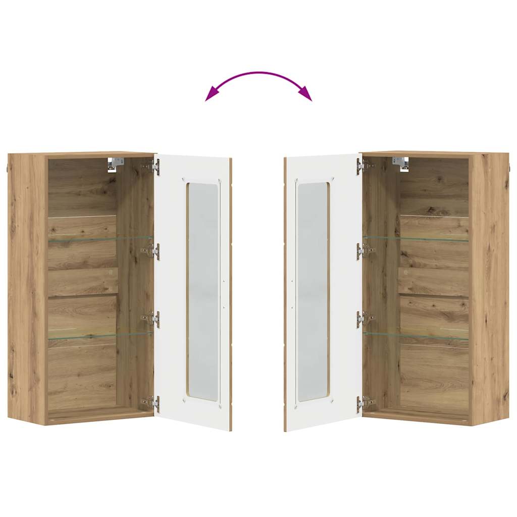 vidaXL Ντουλάπα τοίχου με αποθήκευση artisan δρυς 55 x 29 x 100 εκ