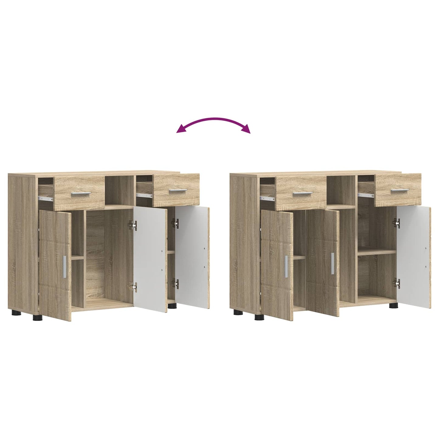 vidaXL Ξύλινο Ντουλάπι με συρτάρι Δρύς Sonoma 88,5 x 30,5 x 73 εκ