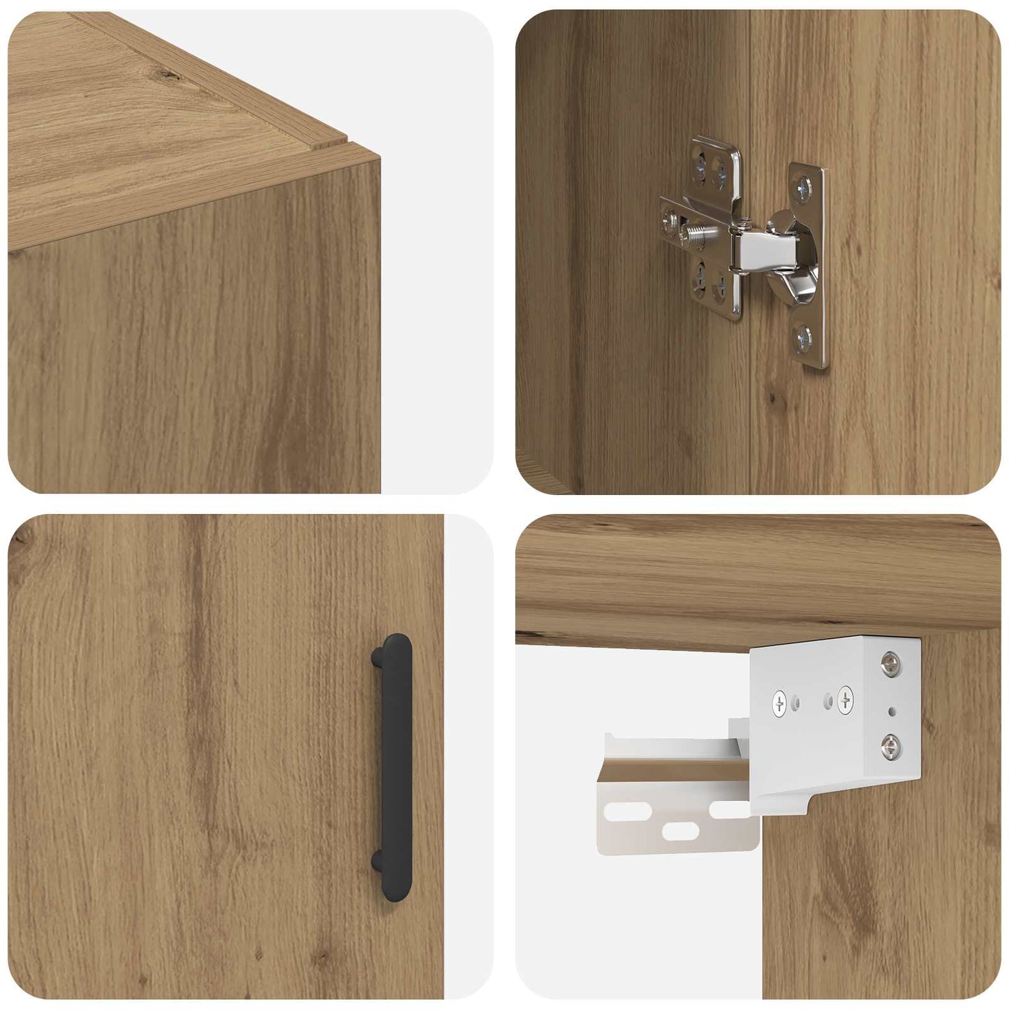 vidaXL Τοίχου Ντουλάπα 2 τμχ. Artisan Oak 69,5 x 34 x 90 εκ.