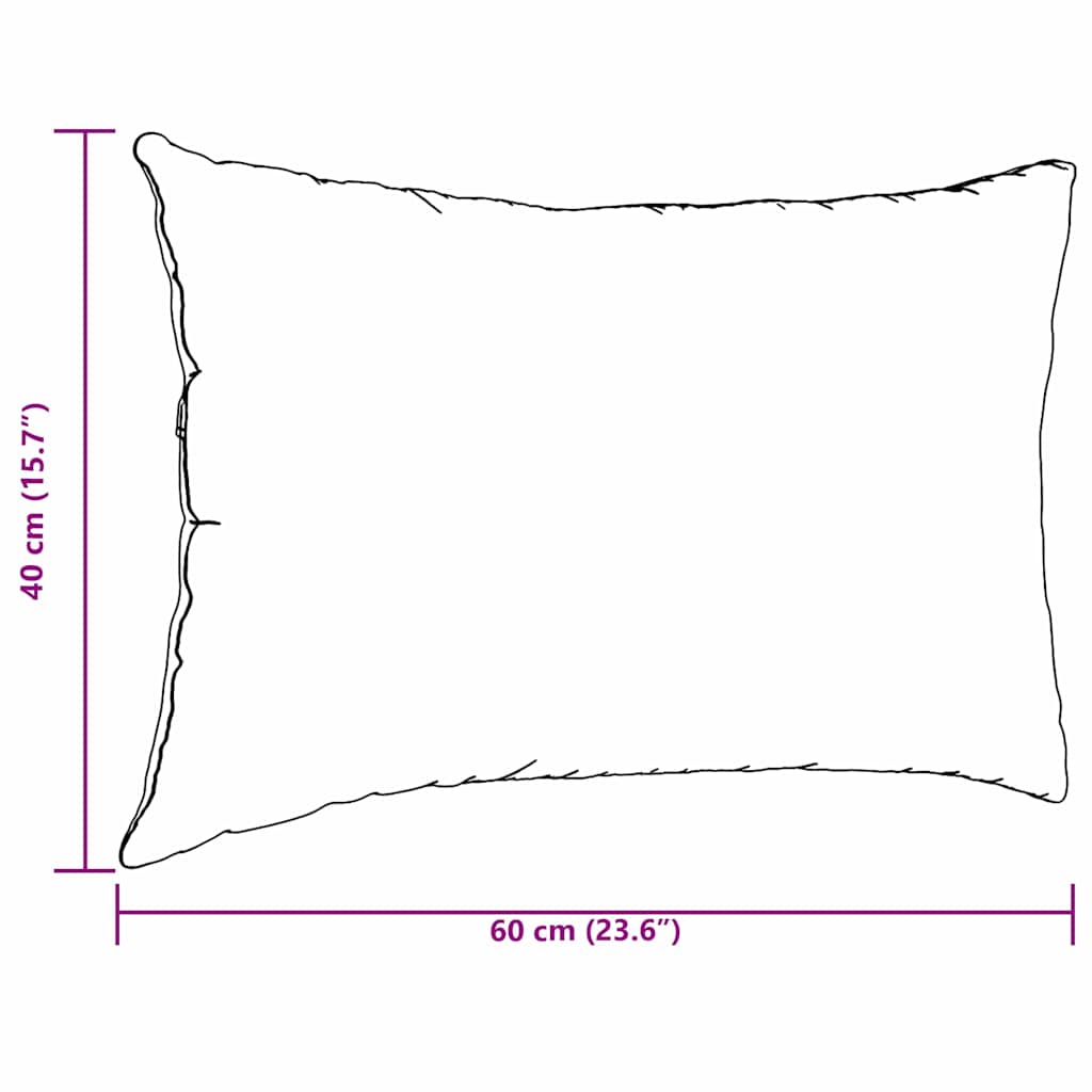 vidaXL Μαξιλάρι Καναπέ 2 pcs Μπεζ 60 x 40 cm ύφασμα