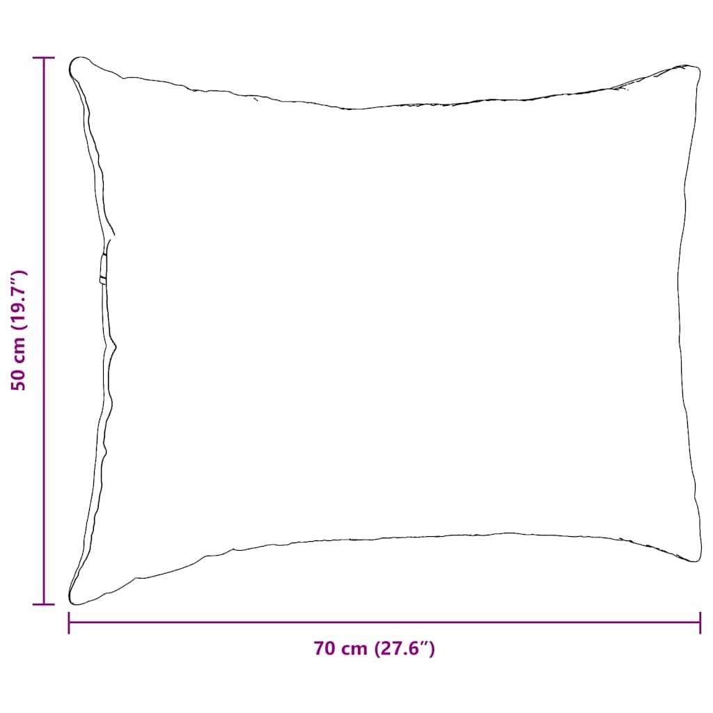 vidaXL Μαξιλάρι Καναπέ 2 pcs Θαλασσί 70 x 50 cm Υφασμάτινο Κορντουρά