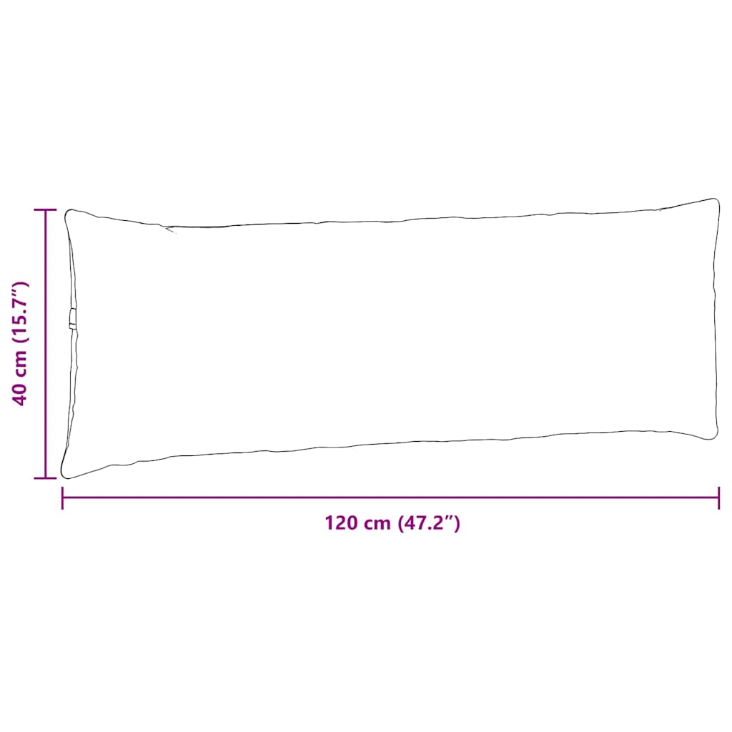 vidaXL Μαξιλάρι Καναπέ 2 pcs Μπεζ 120 x 40 cm ύφασμα