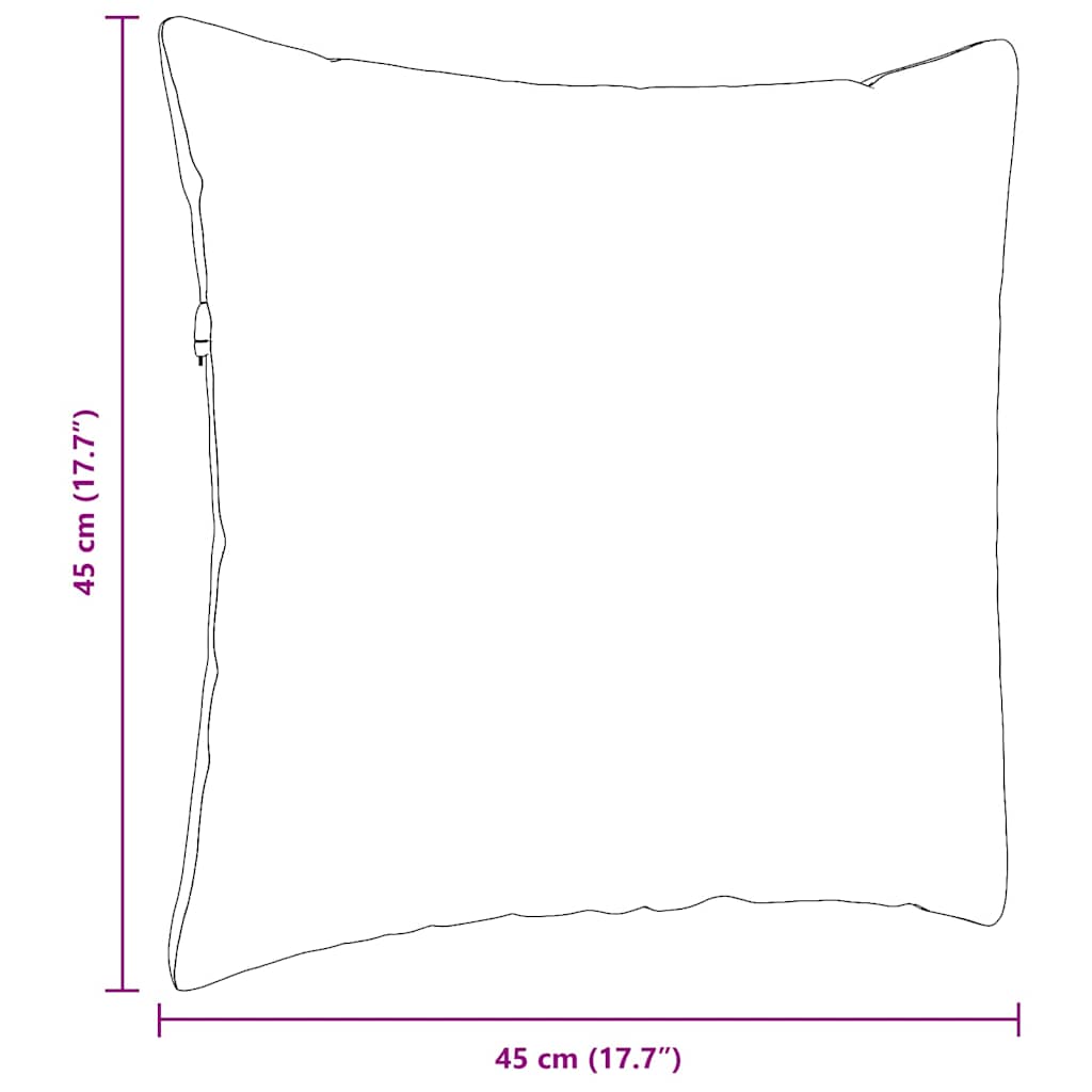 vidaXL Μαξιλάρι Καναπέ 2 pcs Ανοιχτό γκρι 45 x 45 cm ύφασμα