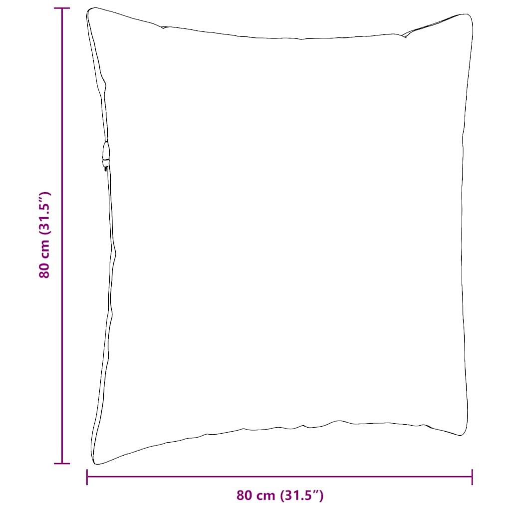 vidaXL Μαξιλάρι Καναπέ 2 pcs Καφέ 80 x 80 cm ύφασμα