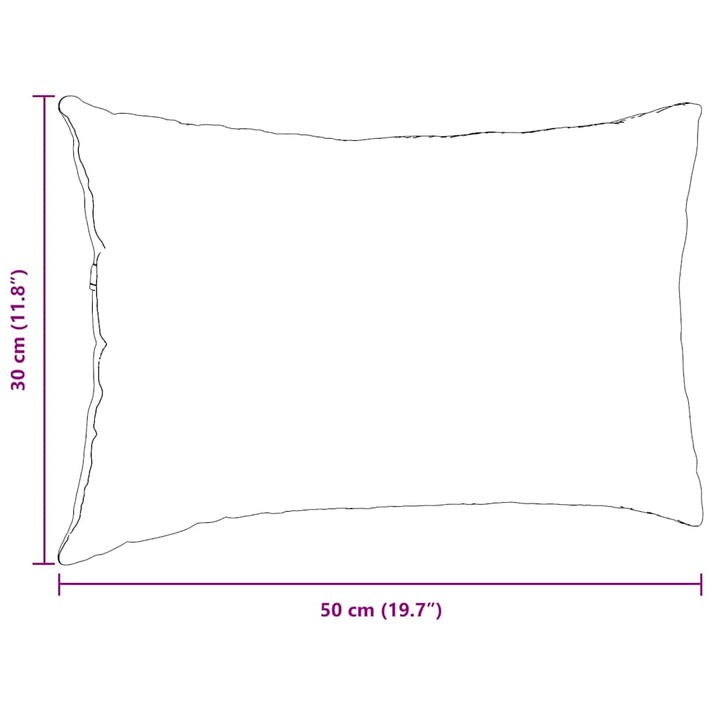vidaXL Μαξιλάρι Καναπέ 2 pcs Μπλε 50 x 30 cm Υφασμάτινο Κορντουρά