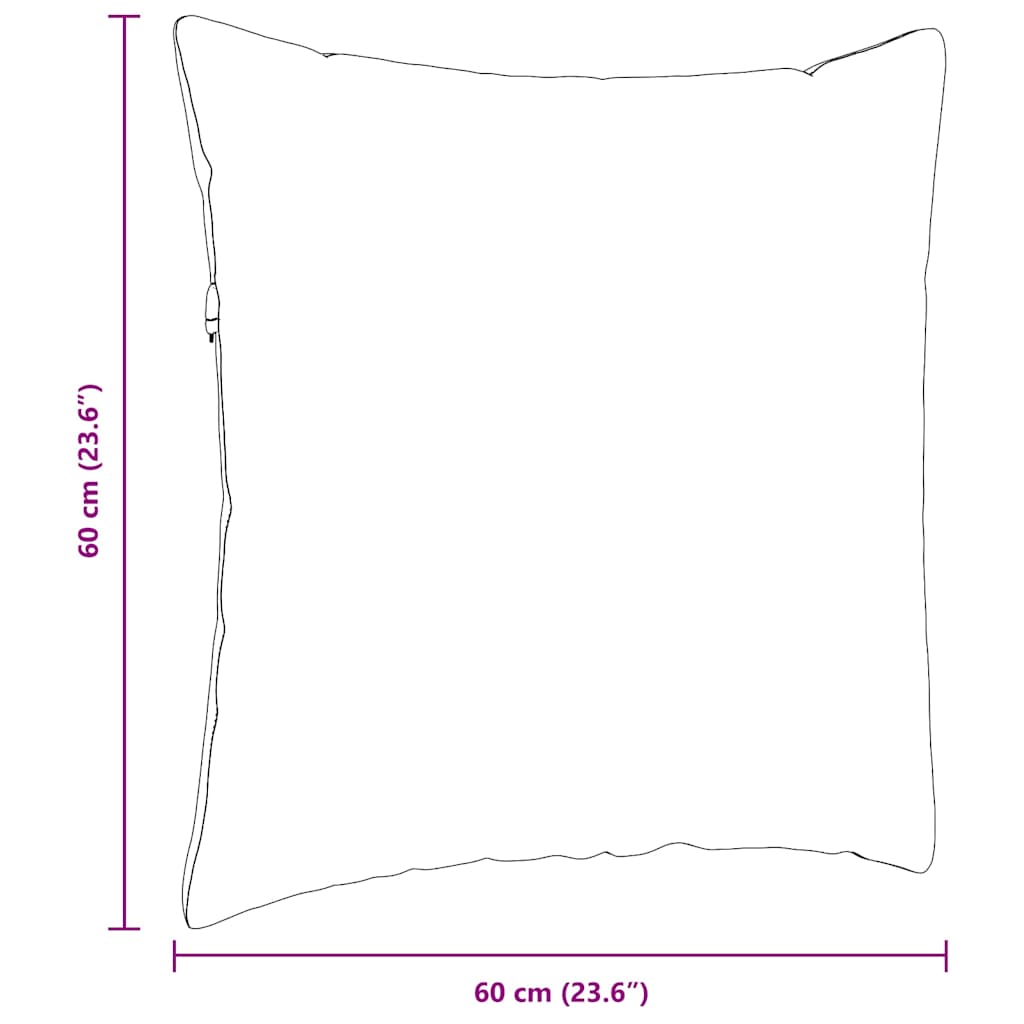 vidaXL Μαξιλάρι Καναπέ 2 pcs Μπεζ 60 x 60 cm ύφασμα