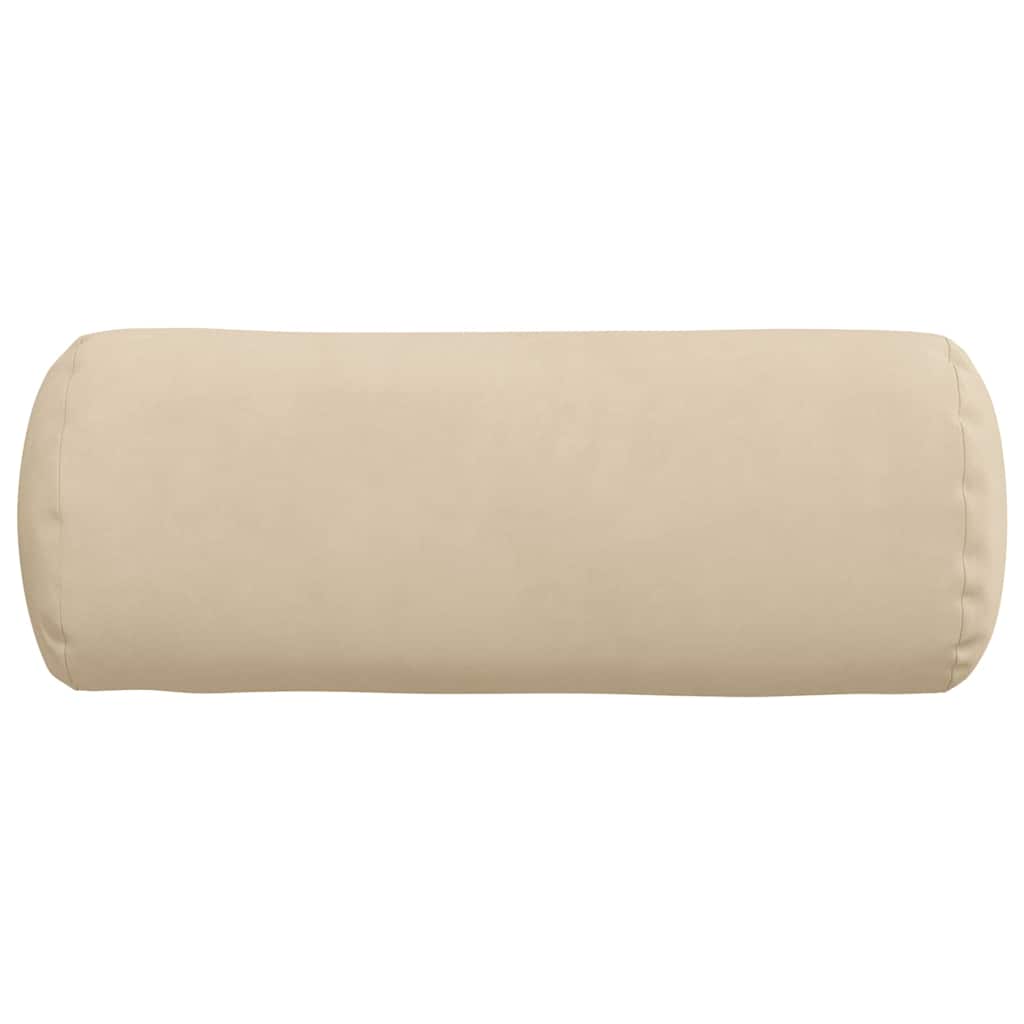 vidaXL Μαξιλάρια Στήριγμα 2 pcs Κρεμ Ø 15 x 40 εκ Ύφασμα Μικροΐνας