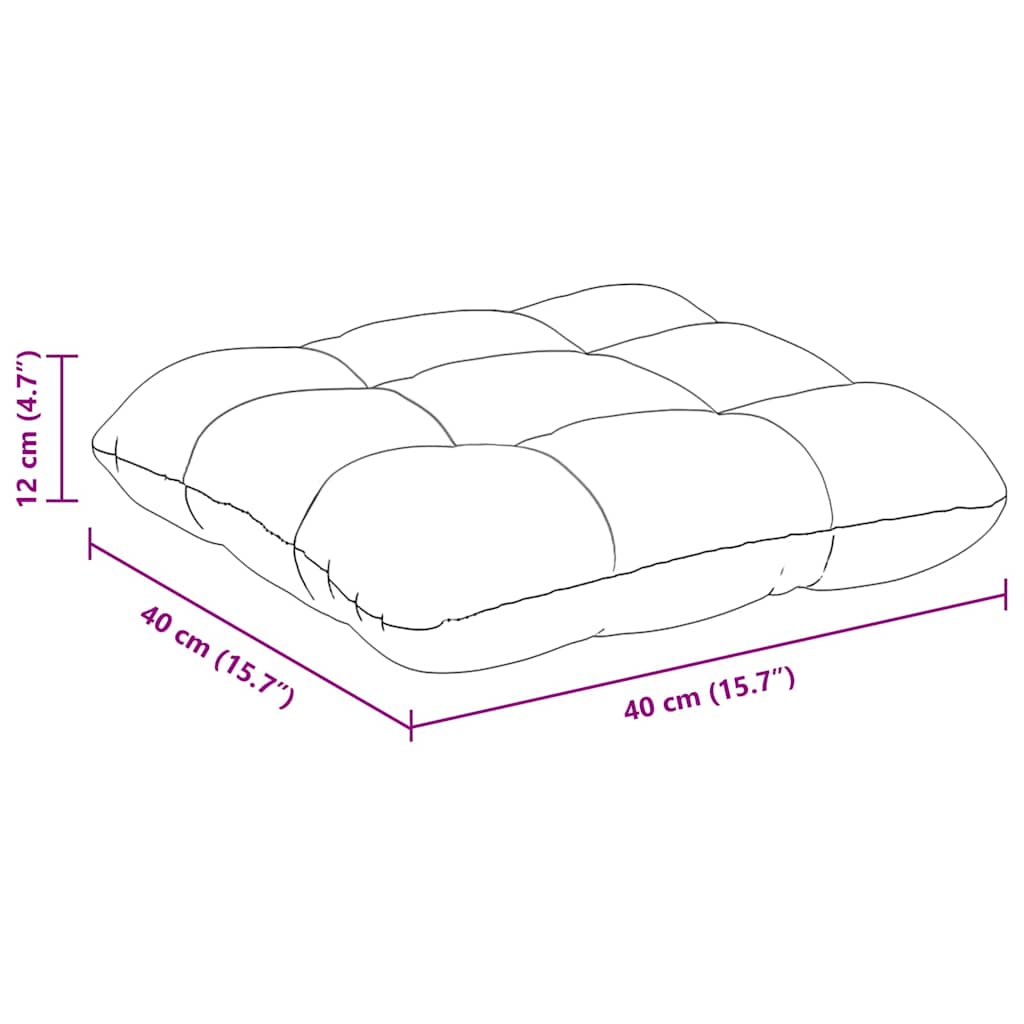 vidaXL Μαξιλάρια καθισμάτων 4 pcs Μπλε 40 x 40 cm Υφασμάτινο Κορντουρά