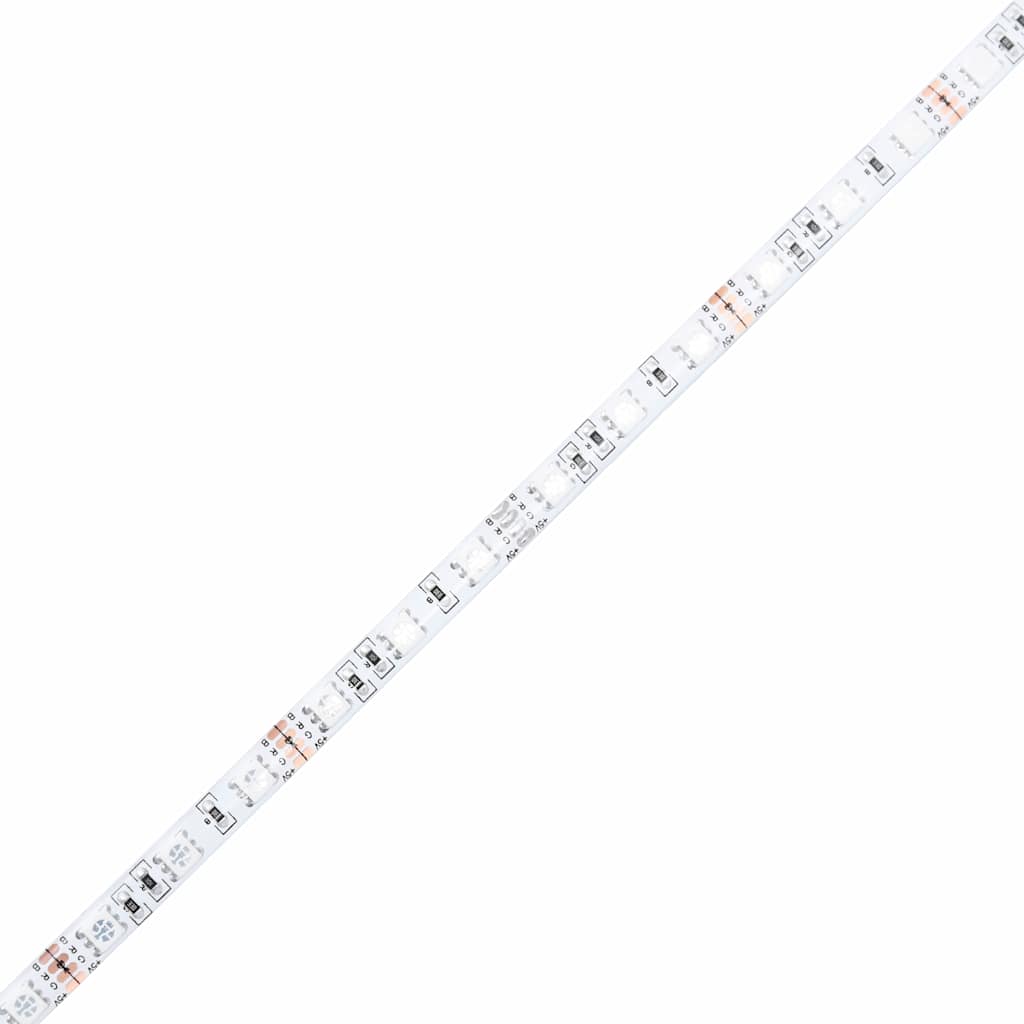 vidaXL Σκελετός Κρεβατιού με led Λευκό 137 x 190 cm Επεξεργασμένο ξύλο