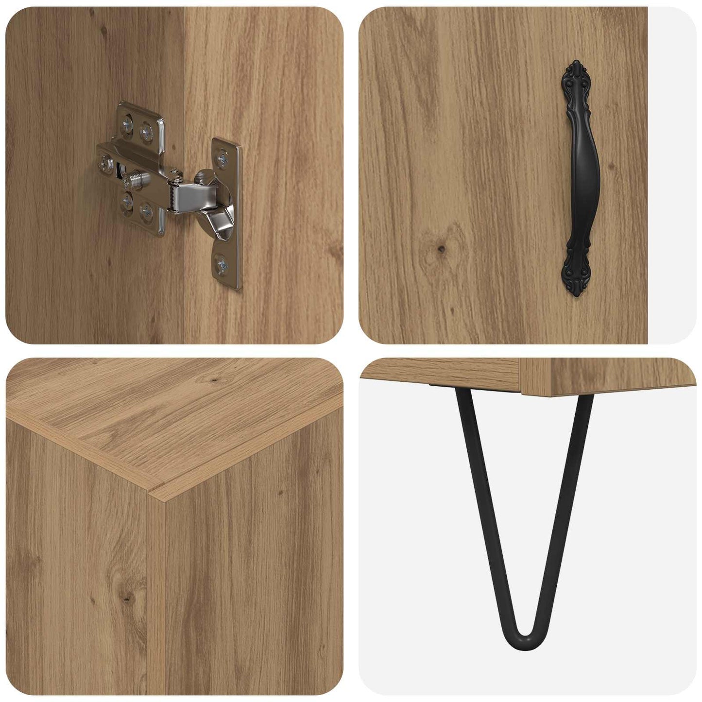 vidaXL Highboard Artisan Oak 69,5 x 34 x 180 εκ. Επεξεργασμένο ξύλο