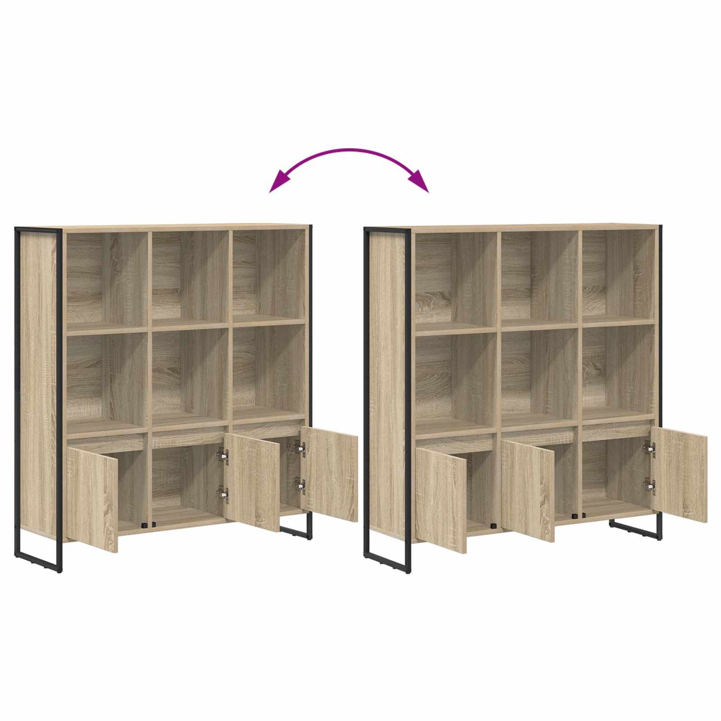 vidaXL Βιβλιοθήκη 2 pcs Σονόμα 99,5 x 30 x 108 εκ. Επεξεργασμένο ξύλο