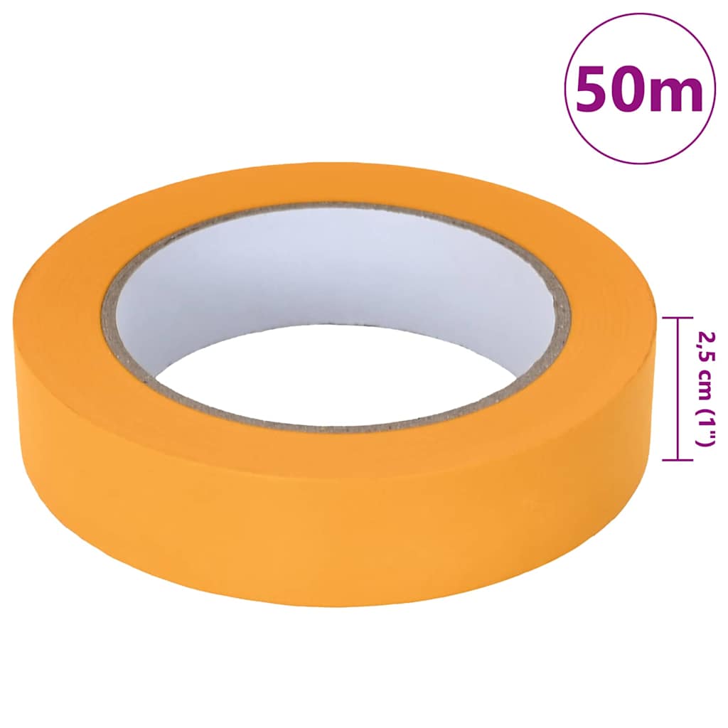 vidaXL Ταινίες Μάσκας για Ζωγράφους 50 pcs Κίτρινο 25mm x 50m Χαρτί