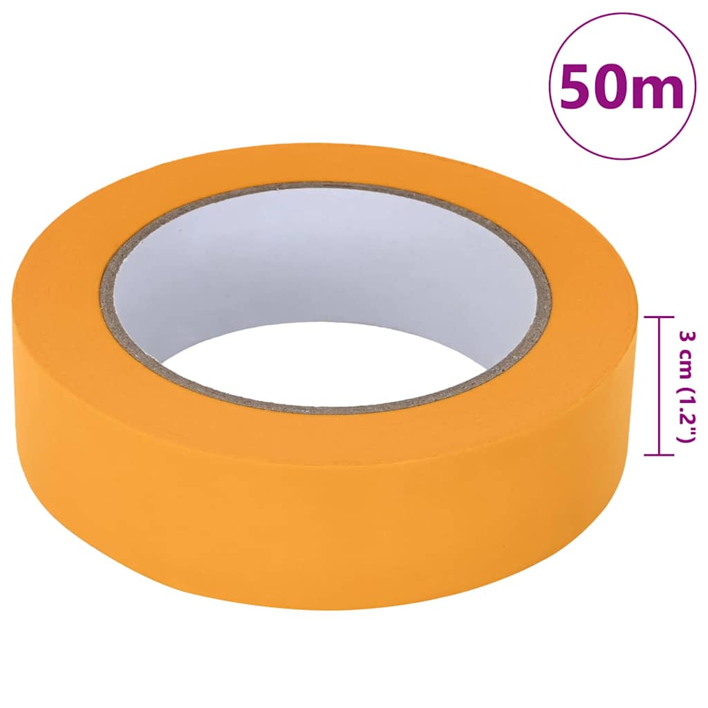 vidaXL Ταινίες Μάσκας για Ζωγράφους 50 pcs Κίτρινο 30mm x 50m Χαρτί